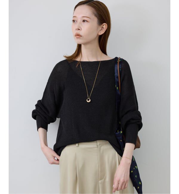 SLOBE IENA「《追加》リネン混畦ニット」|ニット・セーター|