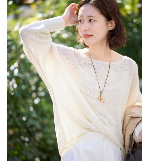 SLOBE IENA「《追加》リネン混畦ニット」|ニット・セーター|