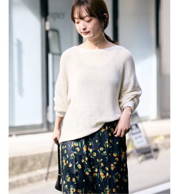 SLOBE IENA「《追加》リネン混畦ニット」|ニット・セーター|