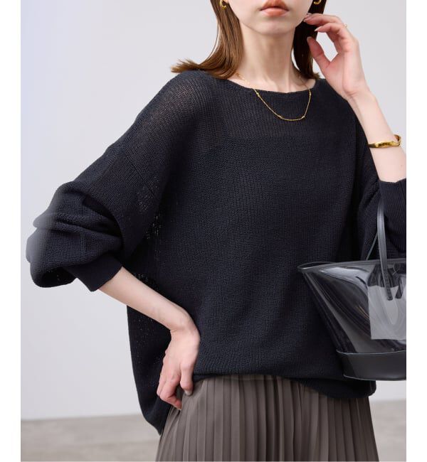 SLOBE IENA「《追加》リネン混畦ニット」|ニット・セーター|