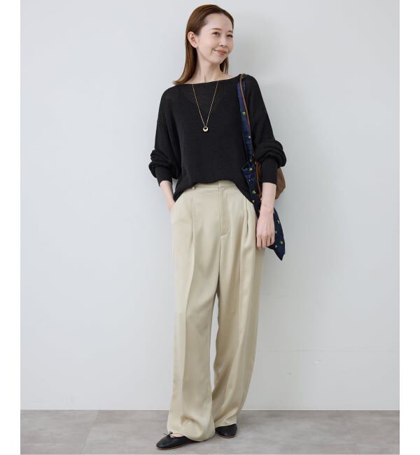 SLOBE IENA「《追加》リネン混畦ニット」|ニット・セーター|