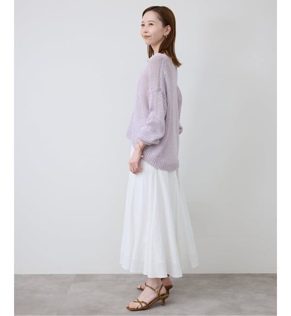 SLOBE IENA「ギマヤーンVネックプルオーバー」|ニット・セーター|