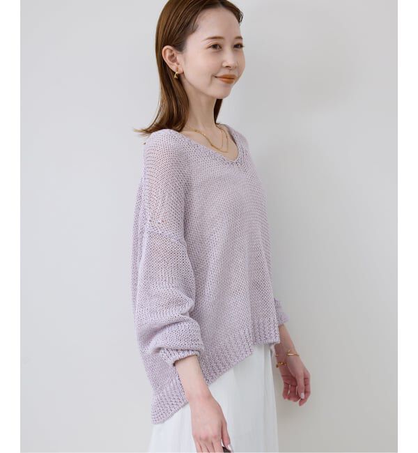 SLOBE IENA「ギマヤーンVネックプルオーバー」|ニット・セーター|
