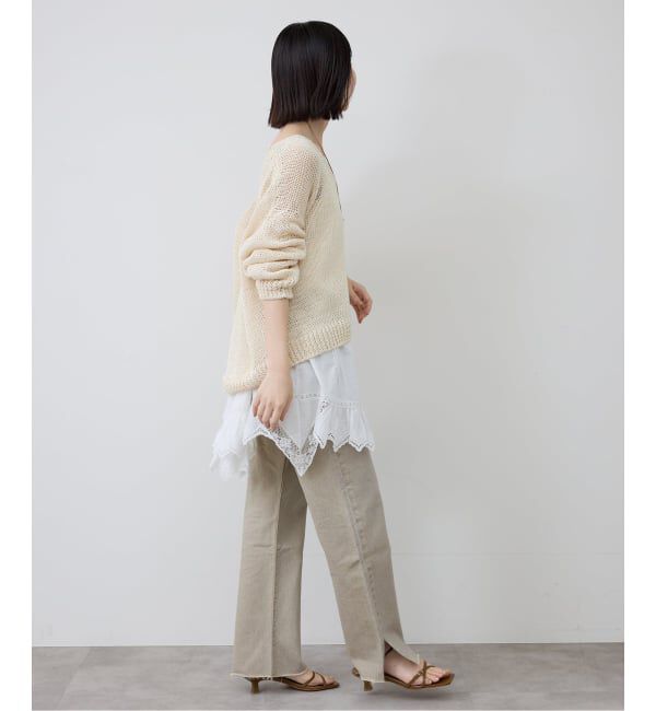 SLOBE IENA「ギマヤーンVネックプルオーバー」|ニット・セーター|