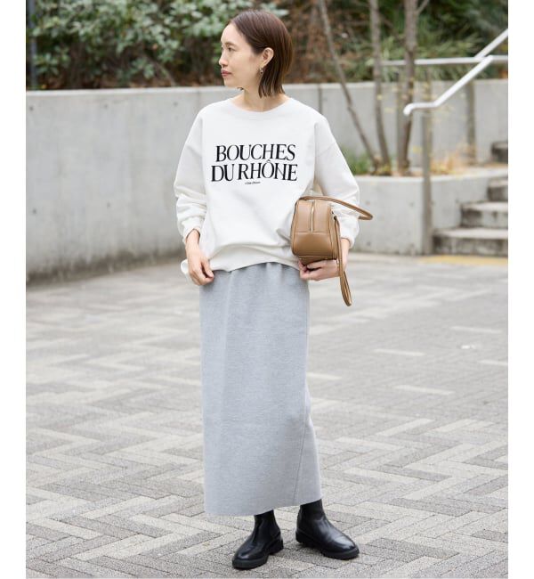 SLOBE IENA「フロッキープリントオーバースウェット」|スウェット・ジャージ|