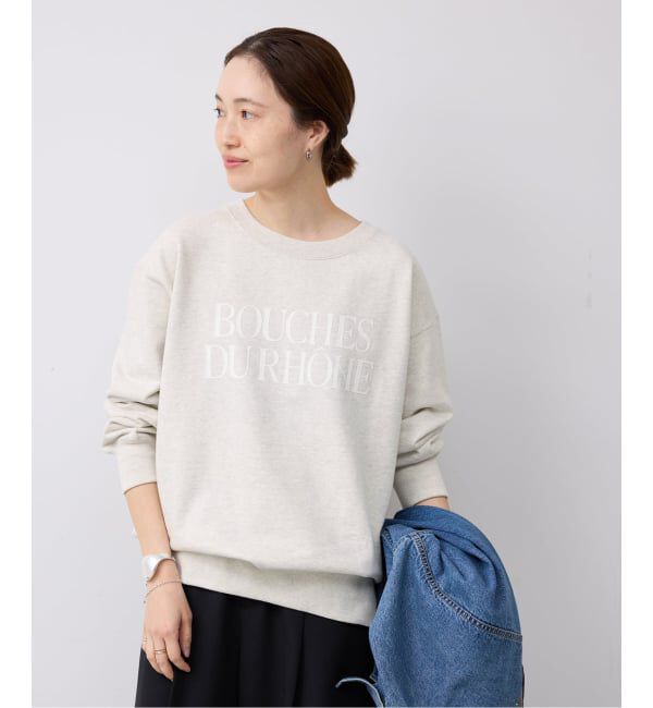 SLOBE IENA「フロッキープリントオーバースウェット」|スウェット・ジャージ|