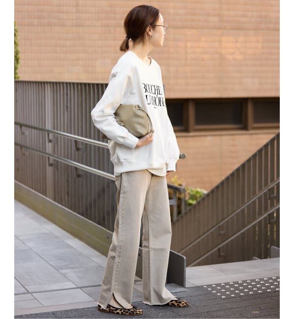 SLOBE IENA「フロッキープリントオーバースウェット」|スウェット・ジャージ|