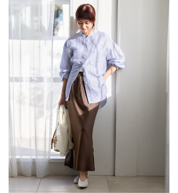 IENA「アンティークサテン イージースカート」|スカート|