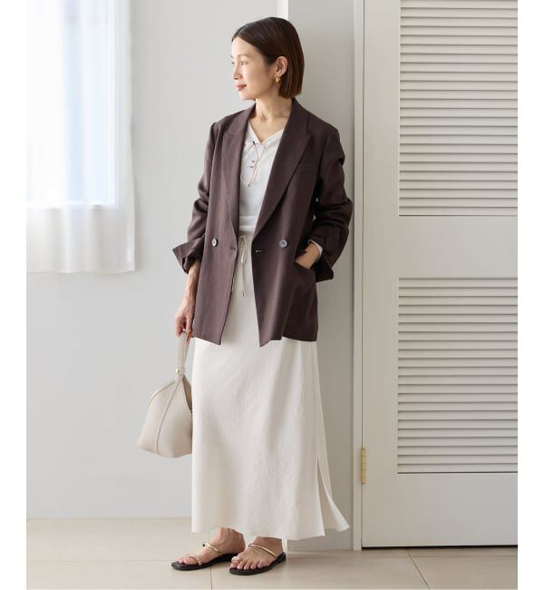 IENA「アンティークサテン イージースカート」|スカート|