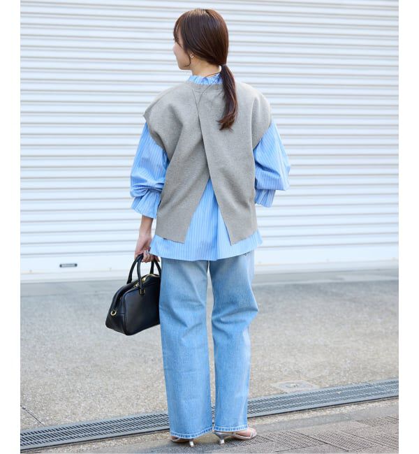 SLOBE IENA「《追加》ダブルフェイスバックオープンベスト」|ベスト・ジレ|