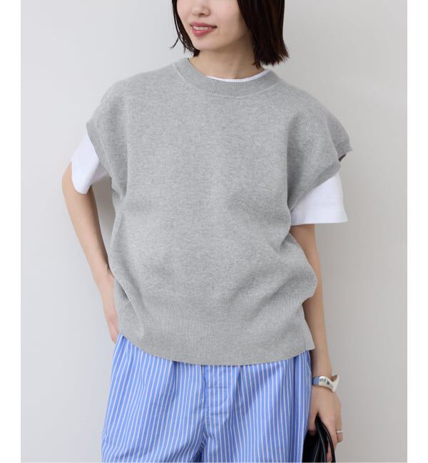 SLOBE IENA「《追加》ダブルフェイスバックオープンベスト」|ベスト・ジレ|