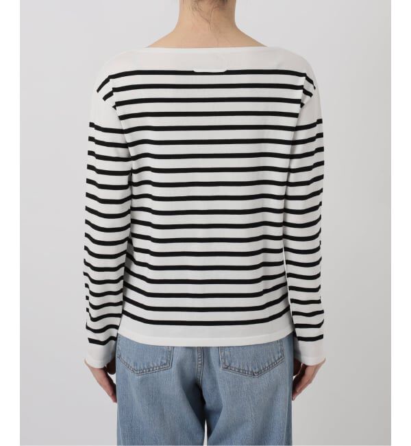 IENA「《新色》SEATTLEボーダーボートネックプルオーバー」|ニット・セーター|