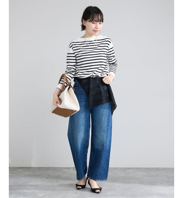 IENA「《新色》SEATTLEボーダーボートネックプルオーバー」|ニット・セーター|