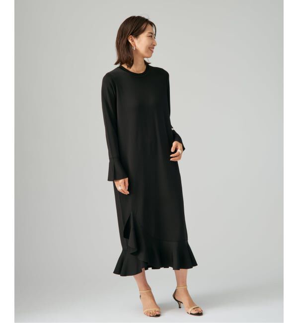 VERMEIL par iena「ベルスリーブペプラム ニット ワンピース」|ワンピース|