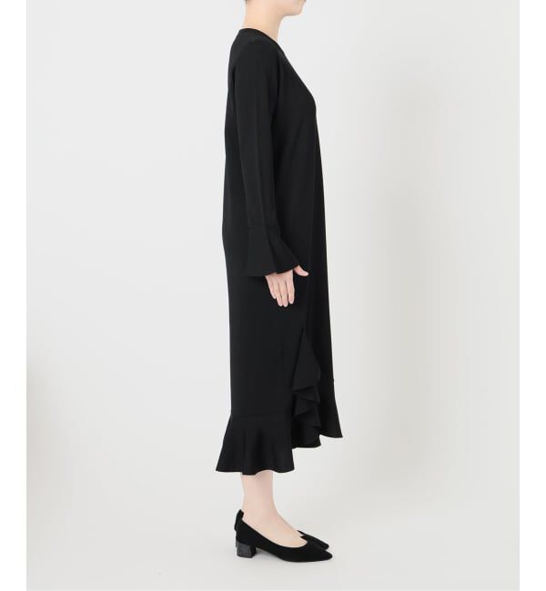 VERMEIL par iena「ベルスリーブペプラム ニット ワンピース」|ワンピース|