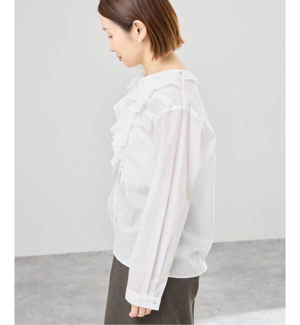 IENA「レーストリムフリルブラウス」|シャツ・ブラウス|