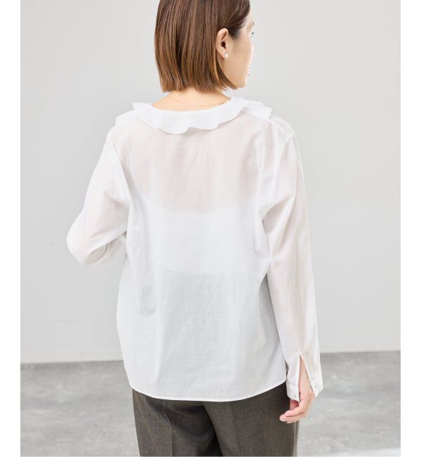 IENA「レーストリムフリルブラウス」|シャツ・ブラウス|