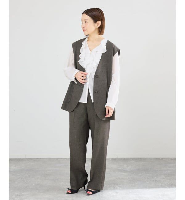 IENA「レーストリムフリルブラウス」|シャツ・ブラウス|