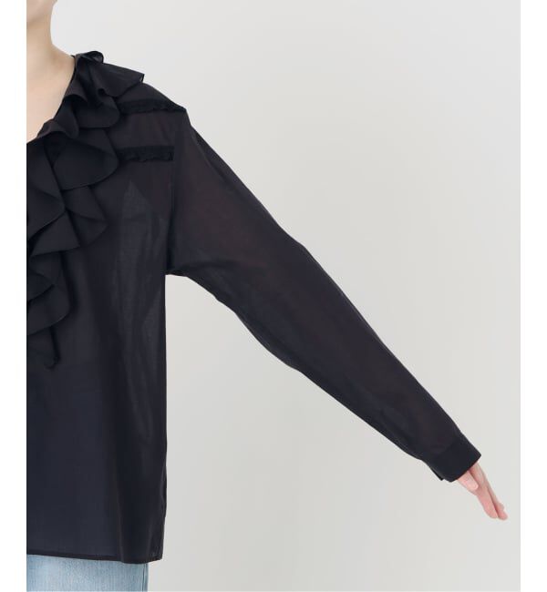 IENA「レーストリムフリルブラウス」|シャツ・ブラウス|