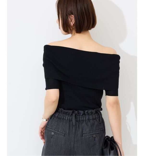 SLOBE IENA「オフショルダーリブニット」|ニット・セーター|