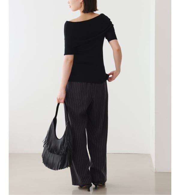 SLOBE IENA「オフショルダーリブニット」|ニット・セーター|