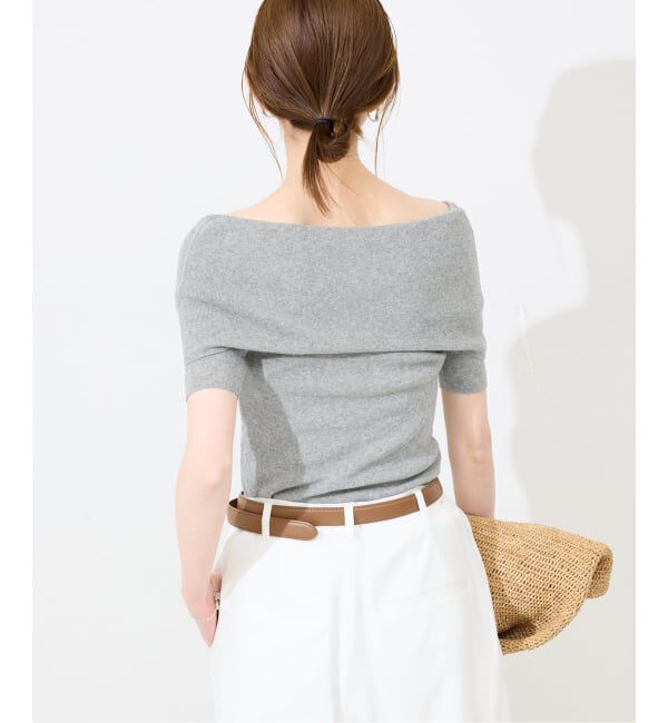 SLOBE IENA「オフショルダーリブニット」|ニット・セーター|