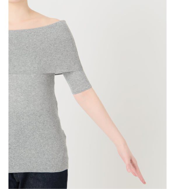 SLOBE IENA「オフショルダーリブニット」|ニット・セーター|