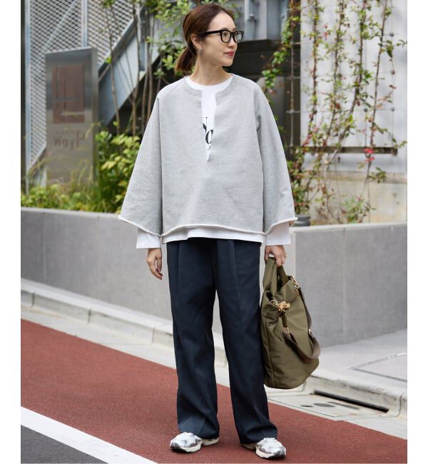 SLOBE IENA「《追加》裏毛スキッパープルオーバー」|スウェット・ジャージ|