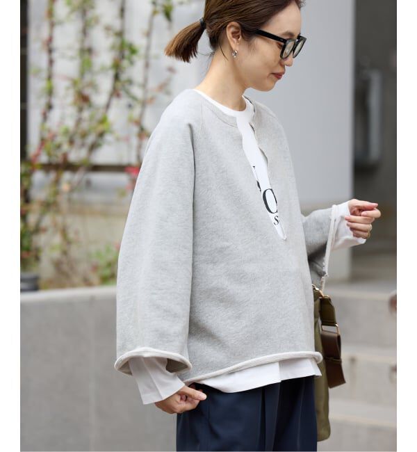 SLOBE IENA「《追加》裏毛スキッパープルオーバー」|スウェット・ジャージ|