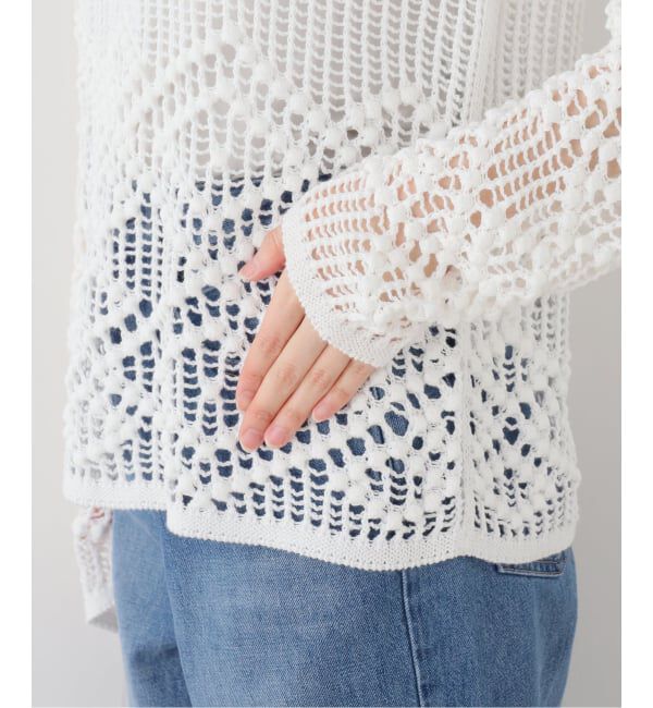 SLOBE IENA「IRONING/アイロニング crochet patterend ニット 03IR02041」|ニット・セーター|
