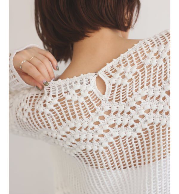 SLOBE IENA「IRONING/アイロニング crochet patterend ニット 03IR02041」|ニット・セーター|