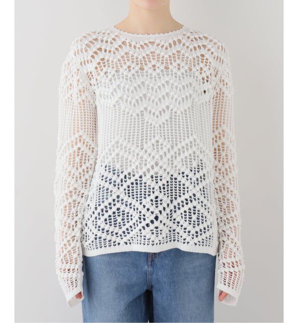 SLOBE IENA「IRONING/アイロニング crochet patterend ニット 03IR02041」|ニット・セーター|