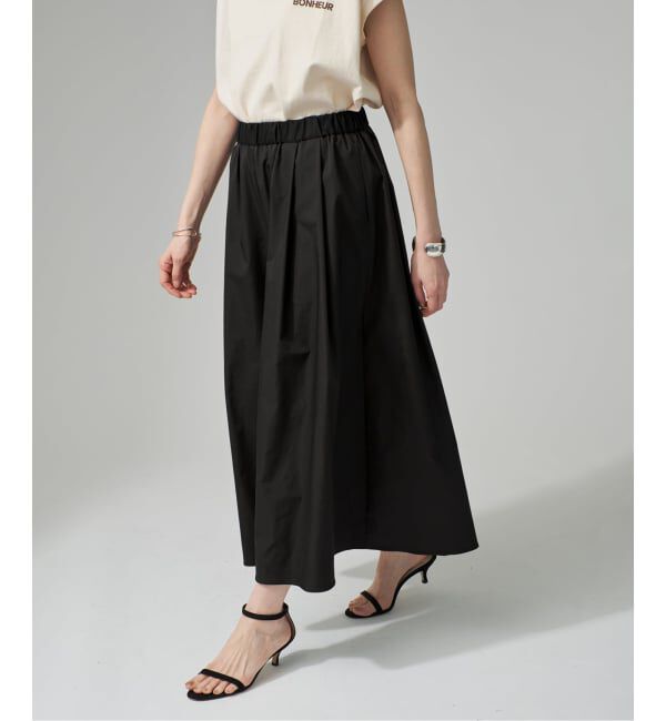 VERMEIL par iena「《予約》LIMONTA ギャザーワイドクロップドパンツ」|その他|ブラック