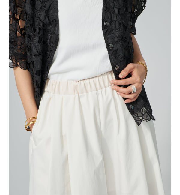 VERMEIL par iena「《予約》LIMONTA ギャザーワイドクロップドパンツ」|その他|