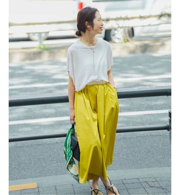 VERMEIL par iena「《予約》LIMONTA ギャザーワイドクロップドパンツ」|その他|