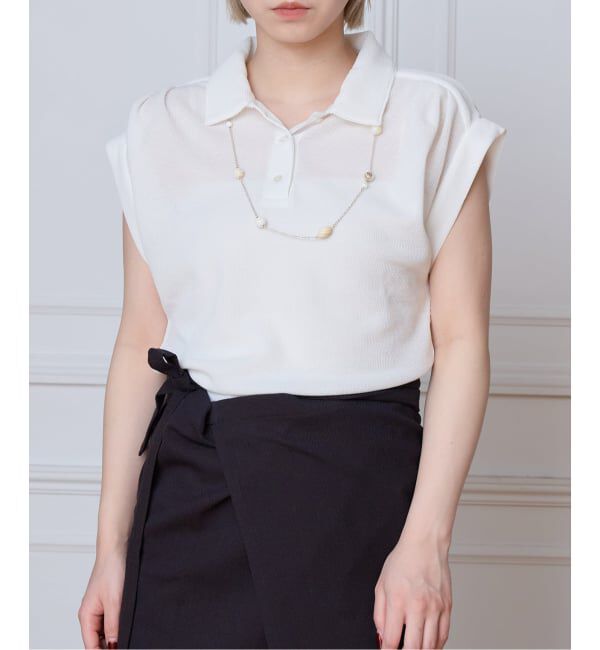 IENA LA BOUCLE「seya. セヤ MESH POLO NK07318J26」|ポロシャツ|