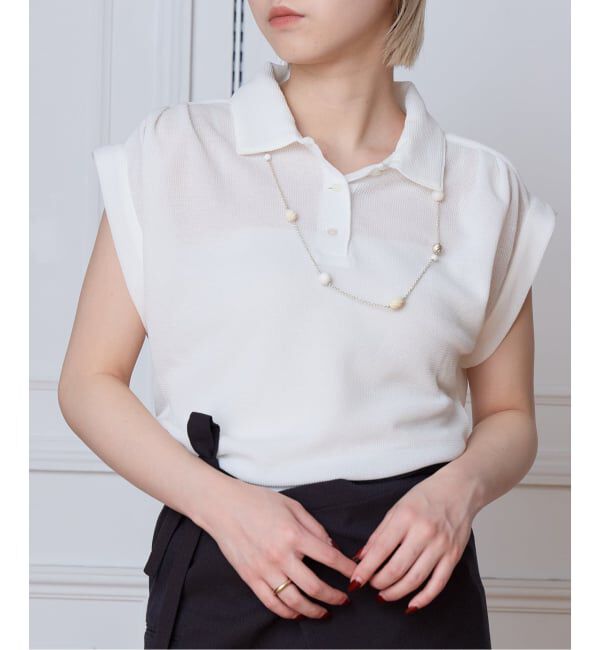 IENA LA BOUCLE「seya. セヤ MESH POLO NK07318J26」|ポロシャツ|
