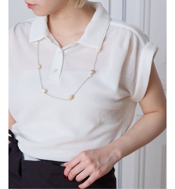 IENA LA BOUCLE「seya. セヤ MESH POLO NK07318J26」|ポロシャツ|