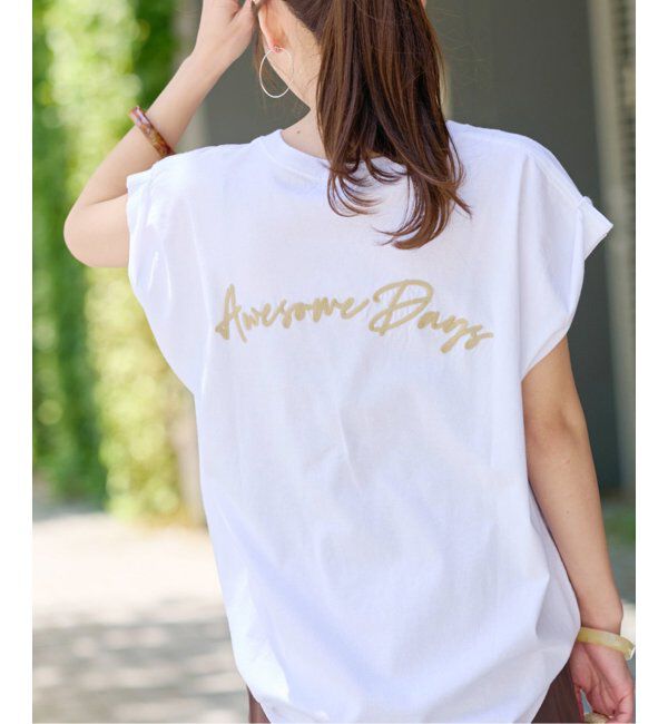 JOURNAL STANDARD relume「《追加》刺繍ロゴフレンチTEE」|Tシャツ・カットソー|ホワイト B