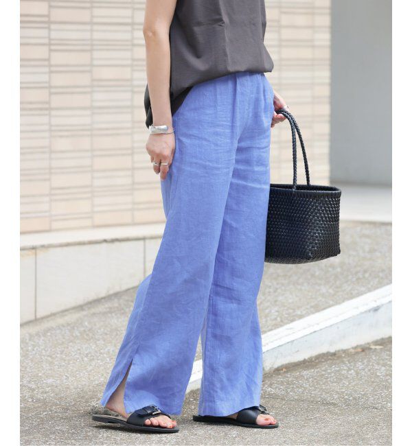 JOURNAL STANDARD relume「《追加2》麻スリットイージーパンツ」|その他|ブルー B