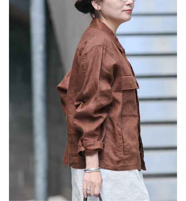 JOURNAL STANDARD「《追加》リネンミリタリージャケット」|ミリタリージャケット|