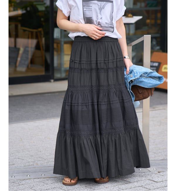 JOURNAL STANDARD「インドボイルレースティアードスカート」|スカート|