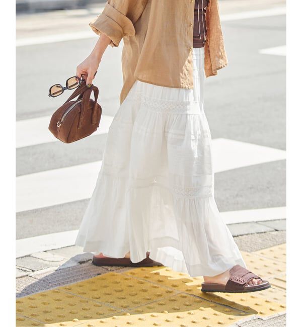 JOURNAL STANDARD「インドボイルレースティアードスカート」|スカート|