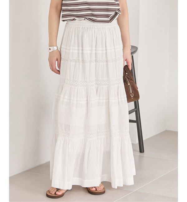 JOURNAL STANDARD「インドボイルレースティアードスカート」|スカート|