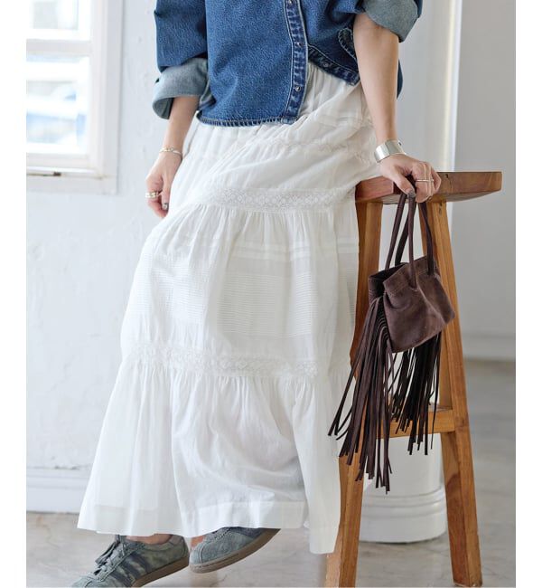 JOURNAL STANDARD「インドボイルレースティアードスカート」|スカート|