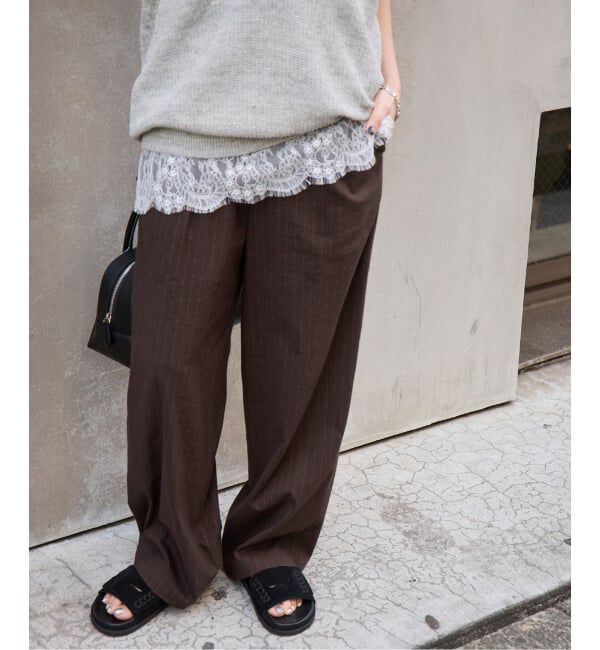 JOURNAL STANDARD「《追加》ウォッシャブルコットンリネンIVISストレートパンツ」|その他|