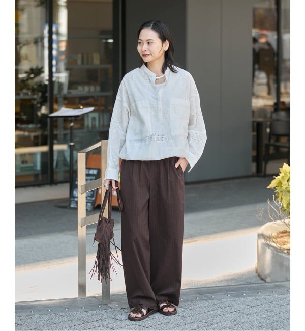 JOURNAL STANDARD「《追加》ウォッシャブルコットンリネンIVISストレートパンツ」|その他|