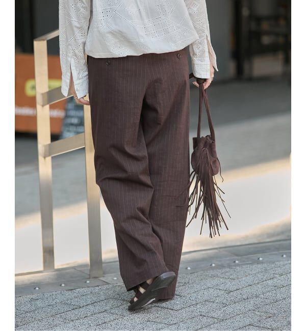 JOURNAL STANDARD「《追加》ウォッシャブルコットンリネンIVISストレートパンツ」|その他|