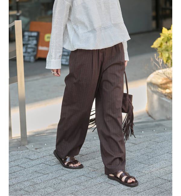 JOURNAL STANDARD「《追加》ウォッシャブルコットンリネンIVISストレートパンツ」|その他|