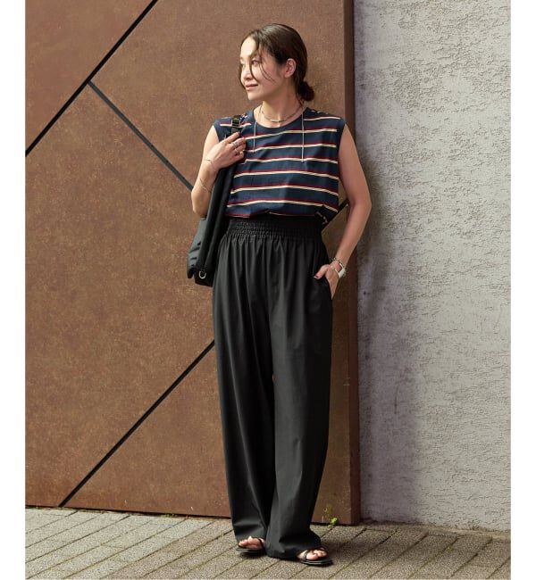 JOURNAL STANDARD「《追加》【撥水/接触冷感/洗える/UVカット】リネンナイロンストレッチワイドパンツ」|その他|